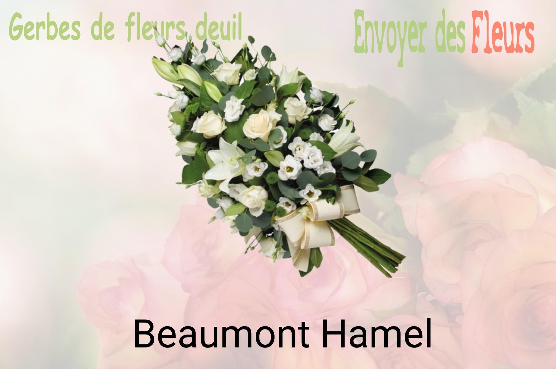 Gerbe de fleurs de deuil livrée à Beaumont-Hamel